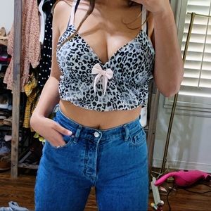 leopard slip dress/top